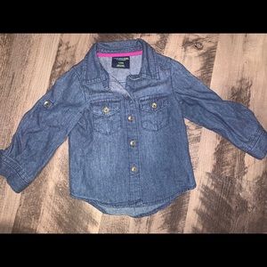 🎃Oshkosh denim long sleeve button up shirt